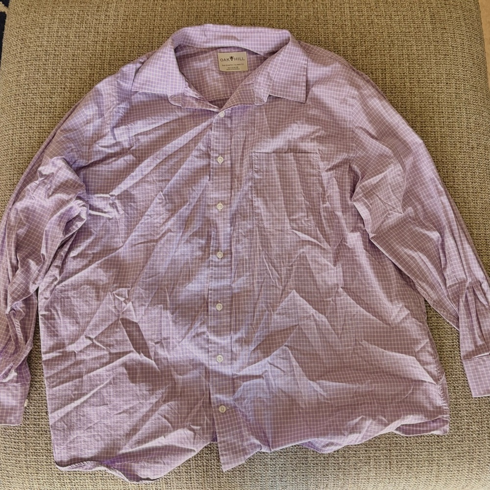 Purple Checkered Button Down Shirt - image 1
